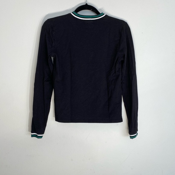 Black 1/2- Zip Sweatshirt EUC $88 - Picture 3 of 5
